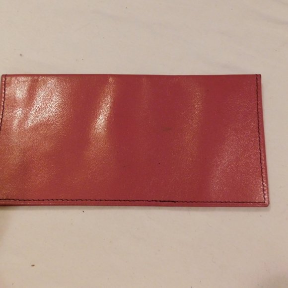 PINK multipocket WALLET 100%Leather Edward Harvey Vintage - Picture 5 of 10